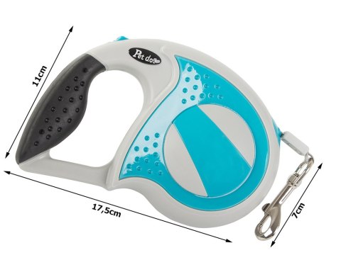 Smycz automatyczna 5m mocna dla psa do 20kg z blokadą wytrzymała długa Smycz automatyczna 5m mocna dla psa do 20kg z blokadą wytrzymała długa