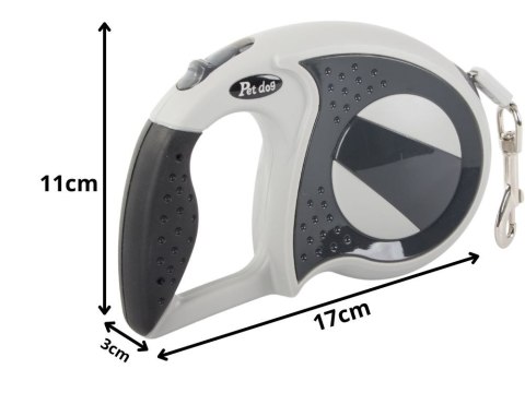 Smycz automatyczna 5m mocna dla psa do 20kg z blokadą wytrzymała długa Smycz automatyczna 5m mocna dla psa do 20kg z blokadą wytrzymała długa