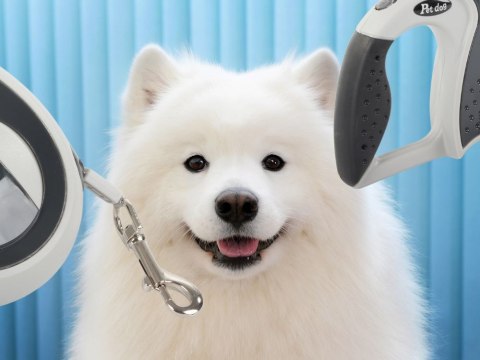 Smycz automatyczna 5m mocna dla psa do 20kg z blokadą wytrzymała długa Smycz automatyczna 5m mocna dla psa do 20kg z blokadą wytrzymała długa