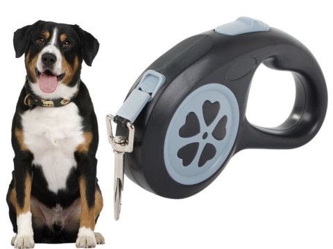 Smycz automatyczna dla psa taśma z blokadą mocna lekka zwijana 5m 15kg Smycz automatyczna dla psa taśma z blokadą mocna lekka zwijana 5m 15kg