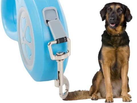 Smycz automatyczna dla psa taśma z blokadą mocna lekka zwijana 5m 15kg Smycz automatyczna dla psa taśma z blokadą mocna lekka zwijana 5m 15kg