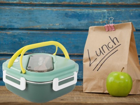 Śniadaniówka z przegródkami pojemnik sztućce lunchbox do mikrofali 1000ml Śniadaniówka z przegródkami pojemnik sztućce lunchbox do mikrofali 1000ml