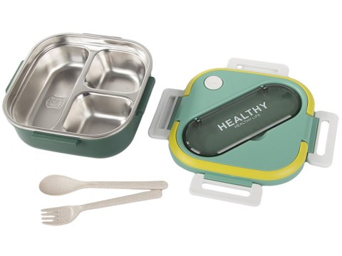 Śniadaniówka z przegródkami pojemnik sztućce lunchbox do mikrofali 1000ml Śniadaniówka z przegródkami pojemnik sztućce lunchbox do mikrofali 1000ml