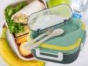 Śniadaniówka z przegródkami pojemnik sztućce lunchbox do mikrofali 1000ml