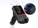 Transmiter bluetooth 5.0 fm zestaw głośnomówiący usb qc tf bass lcd 12-24v