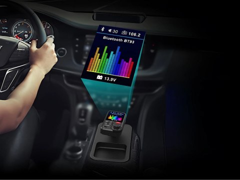 Transmiter bluetooth 5.0 fm zestaw głośnomówiący usb qc tf bass lcd 12-24v Transmiter bluetooth 5.0 fm zestaw głośnomówiący usb qc tf bass lcd 12-24v