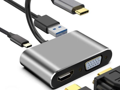 Adapter przejściówka usb-c do hdmi 4k vga hub usb 3.0 usb-c power delivery Adapter przejściówka usb-c do hdmi 4k vga hub usb 3.0 usb-c power delivery