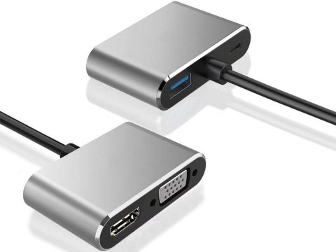 Adapter przejściówka usb-c do hdmi 4k vga hub usb 3.0 usb-c power delivery Adapter przejściówka usb-c do hdmi 4k vga hub usb 3.0 usb-c power delivery