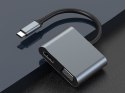 Adapter przejściówka usb-c do hdmi 4k vga hub usb 3.0 usb-c power delivery