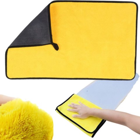 Duża ścierka z mikrofibry do samochodu szyb uniwersalna 60x90 cm chłonna Duża ścierka z mikrofibry do samochodu szyb uniwersalna 60x90 cm chłonna