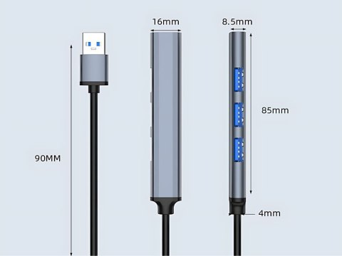 Hub rozdzielacz usb 3.0 5gb/s adapter stacja rozgałęźnik 4x porty usb 3.0 Hub rozdzielacz usb 3.0 5gb/s adapter stacja rozgałęźnik 4x porty usb 3.0