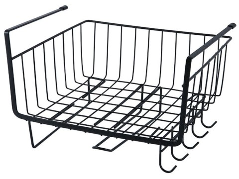 Koszyk metalowy podwieszany pod szafkę blat 5 haczyków uchwyt na papier Koszyk metalowy podwieszany pod szafkę blat 5 haczyków uchwyt na papier