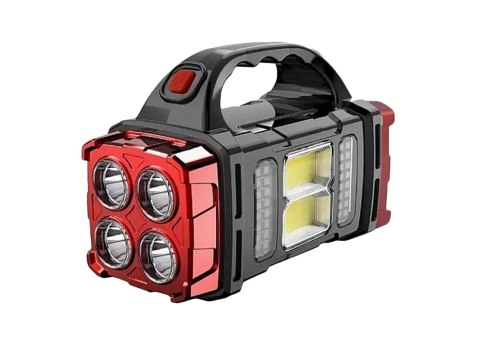 Latarka solarna przenośna lampka akumulatorowa led cob powerbank reflektor Latarka solarna przenośna lampka akumulatorowa led cob powerbank reflektor