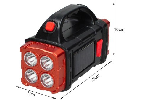 Latarka solarna przenośna lampka akumulatorowa led cob powerbank reflektor Latarka solarna przenośna lampka akumulatorowa led cob powerbank reflektor