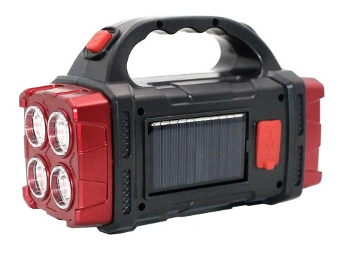 Latarka solarna przenośna lampka akumulatorowa led cob powerbank reflektor Latarka solarna przenośna lampka akumulatorowa led cob powerbank reflektor