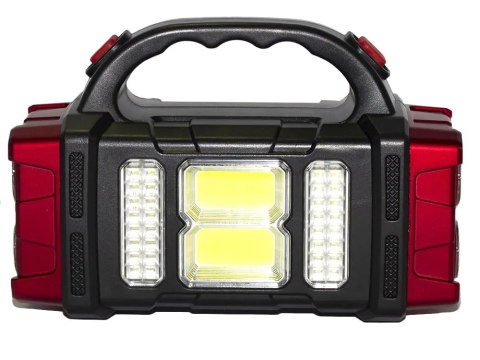 Latarka solarna przenośna lampka akumulatorowa led cob powerbank reflektor Latarka solarna przenośna lampka akumulatorowa led cob powerbank reflektor