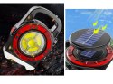 Latarka solarna przenośna lampka akumulatorowa led powerbank reflektor moc