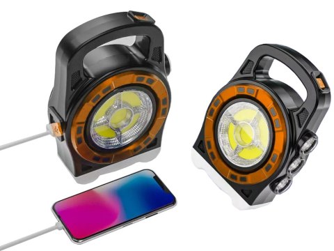 Latarka solarna przenośna lampka akumulatorowa led powerbank reflektor moc Latarka solarna przenośna lampka akumulatorowa led powerbank reflektor moc