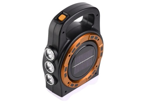 Latarka solarna przenośna lampka akumulatorowa led powerbank reflektor moc Latarka solarna przenośna lampka akumulatorowa led powerbank reflektor moc