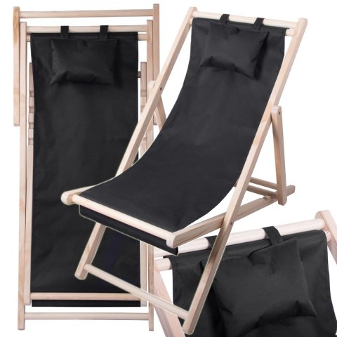 Leżak drewniany leżaki plażowy składany ogrodowy poduszka fotel na plażę Leżak drewniany leżaki plażowy składany ogrodowy poduszka fotel na plażę