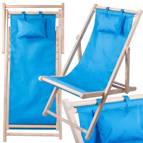 Leżak drewniany leżaki plażowy składany ogrodowy poduszka fotel na plażę Leżak drewniany leżaki plażowy składany ogrodowy poduszka fotel na plażę