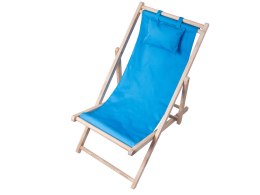 Leżak drewniany leżaki plażowy składany ogrodowy poduszka fotel na plażę