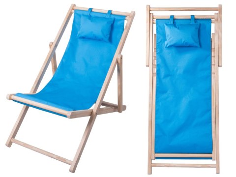 Leżak drewniany leżaki plażowy składany ogrodowy poduszka fotel na plażę Leżak drewniany leżaki plażowy składany ogrodowy poduszka fotel na plażę