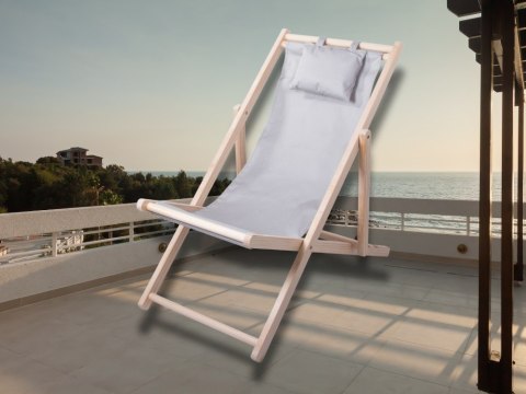 Leżak drewniany leżaki plażowy składany ogrodowy poduszka fotel na plażę Leżak drewniany leżaki plażowy składany ogrodowy poduszka fotel na plażę