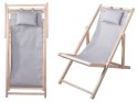 Leżak drewniany leżaki plażowy składany ogrodowy poduszka fotel na plażę