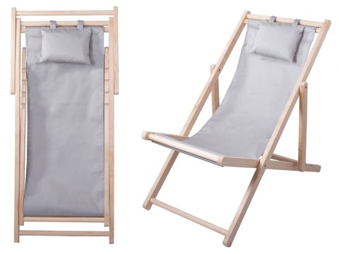 Leżak drewniany leżaki plażowy składany ogrodowy poduszka fotel na plażę Leżak drewniany leżaki plażowy składany ogrodowy poduszka fotel na plażę