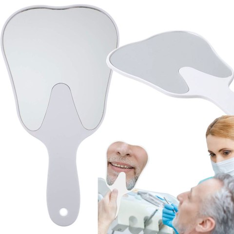 Lusterko do makijażu kosmetyczne dentystyczne ręczne w kształcie zęba Lusterko do makijażu kosmetyczne dentystyczne ręczne w kształcie zęba