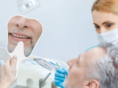Lusterko do makijażu kosmetyczne dentystyczne ręczne w kształcie zęba Lusterko do makijażu kosmetyczne dentystyczne ręczne w kształcie zęba