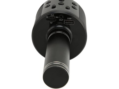 Mikrofon bezprzewodowy bluetooth głośnik karaoke okrągły z etui różne tryby Mikrofon bezprzewodowy bluetooth głośnik karaoke okrągły z etui różne tryby
