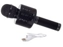 Mikrofon bezprzewodowy bluetooth głośnik karaoke okrągły z etui różne tryby