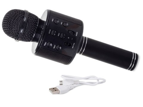Mikrofon bezprzewodowy bluetooth głośnik karaoke okrągły z etui różne tryby Mikrofon bezprzewodowy bluetooth głośnik karaoke okrągły z etui różne tryby