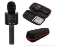 Mikrofon bezprzewodowy bluetooth głośnik karaoke okrągły z etui różne tryby