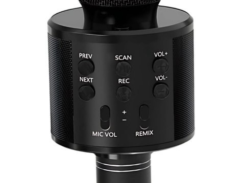 Mikrofon bezprzewodowy bluetooth głośnik karaoke okrągły z etui różne tryby Mikrofon bezprzewodowy bluetooth głośnik karaoke okrągły z etui różne tryby