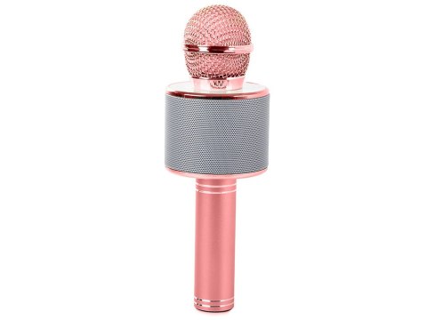 Mikrofon bezprzewodowy bluetooth głośnik karaoke okrągły z etui różne tryby Mikrofon bezprzewodowy bluetooth głośnik karaoke okrągły z etui różne tryby