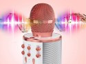 Mikrofon bezprzewodowy bluetooth głośnik karaoke okrągły z etui różne tryby