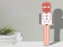 Mikrofon bezprzewodowy bluetooth głośnik karaoke okrągły z etui różne tryby