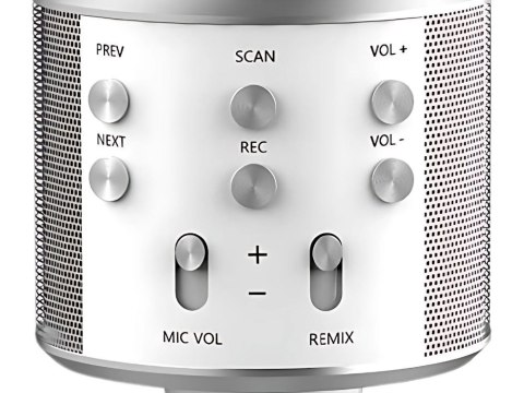 Mikrofon bezprzewodowy bluetooth głośnik karaoke okrągły z etui różne tryby Mikrofon bezprzewodowy bluetooth głośnik karaoke okrągły z etui różne tryby
