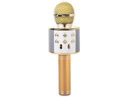 Mikrofon bezprzewodowy bluetooth głośnik karaoke okrągły z etui różne tryby