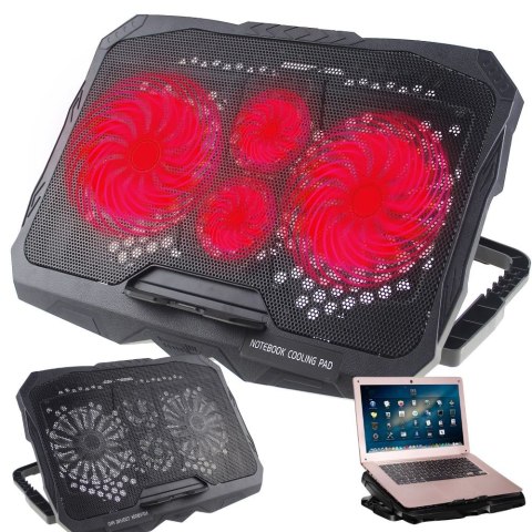 Podkładka podstawka chłodząca pod laptopa led regulowana z portem usb Podkładka podstawka chłodząca pod laptopa led regulowana z portem usb