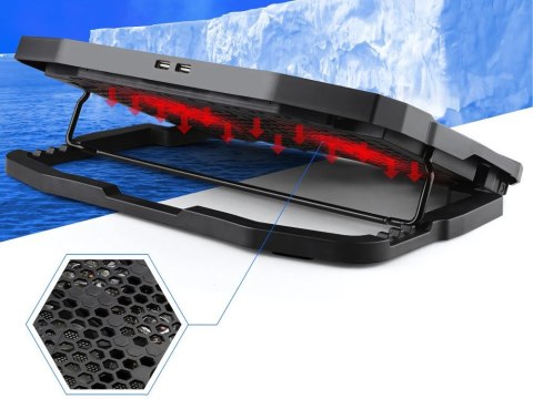 Podkładka podstawka chłodząca pod laptopa led regulowana z portem usb Podkładka podstawka chłodząca pod laptopa led regulowana z portem usb