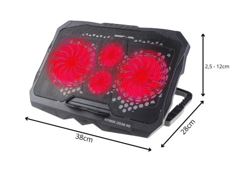 Podkładka podstawka chłodząca pod laptopa led regulowana z portem usb Podkładka podstawka chłodząca pod laptopa led regulowana z portem usb