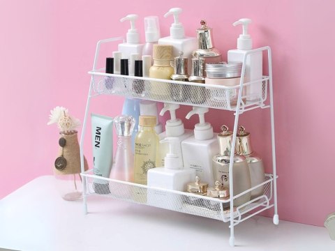 Półka kuchenna organizer kuchenny stojący dwupoziomowy loft na przyprawy Półka kuchenna organizer kuchenny stojący dwupoziomowy loft na przyprawy
