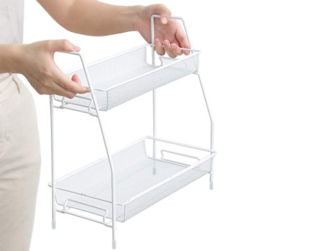 Półka kuchenna organizer kuchenny stojący dwupoziomowy loft na przyprawy Półka kuchenna organizer kuchenny stojący dwupoziomowy loft na przyprawy