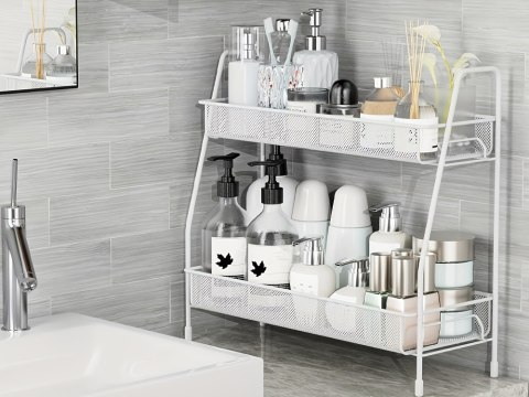 Półka kuchenna organizer kuchenny stojący dwupoziomowy loft na przyprawy Półka kuchenna organizer kuchenny stojący dwupoziomowy loft na przyprawy