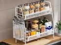 Półka kuchenna organizer kuchenny stojący dwupoziomowy loft z koszyczkiem