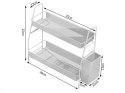 Półka kuchenna organizer kuchenny stojący dwupoziomowy loft z koszyczkiem